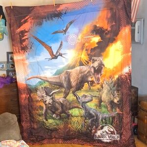 Twin Size Jurrasic Park Comforter (Reversible)